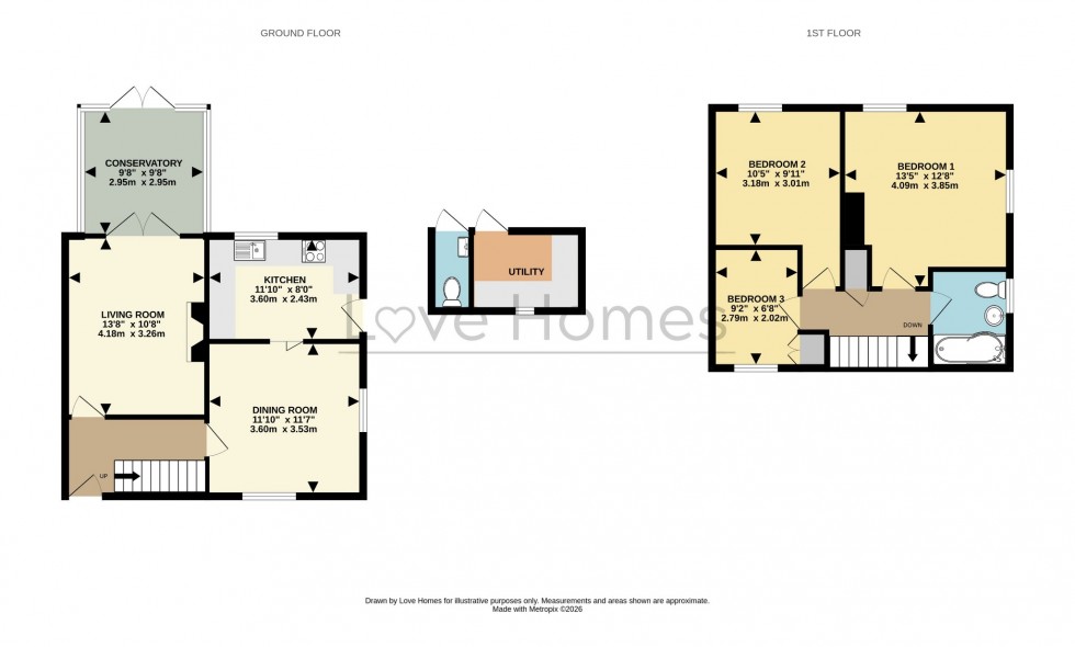 Floorplan for Kingsmoor Close, Flitwick