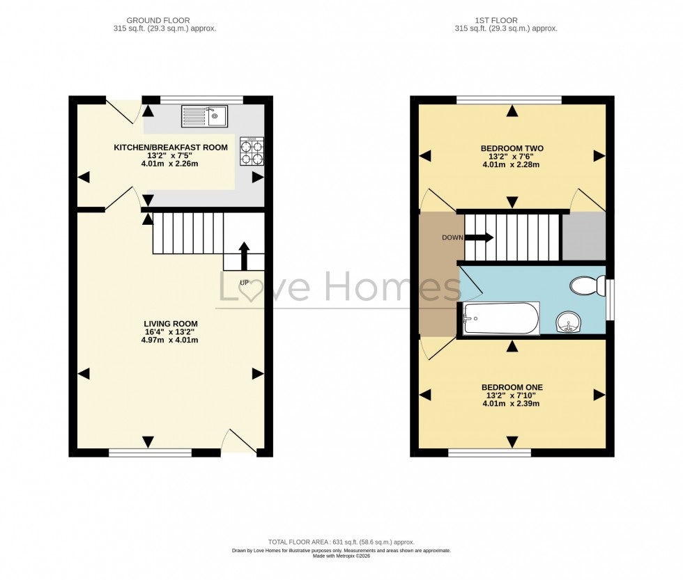 Floorplan for Dunstable Close, Flitwick
