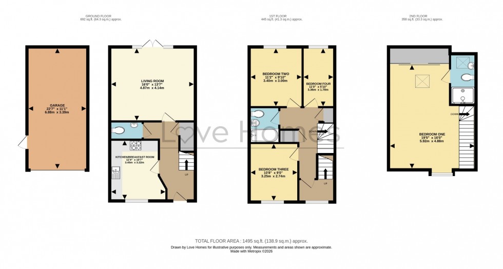 Floorplan for Nightingale lane, Flitwick