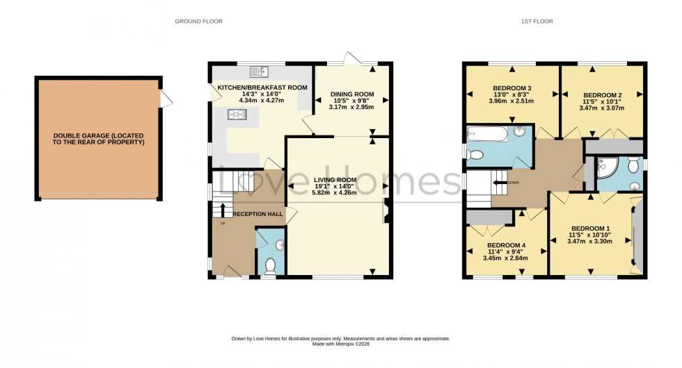 Floorplan for Home Farm Way, Westoning